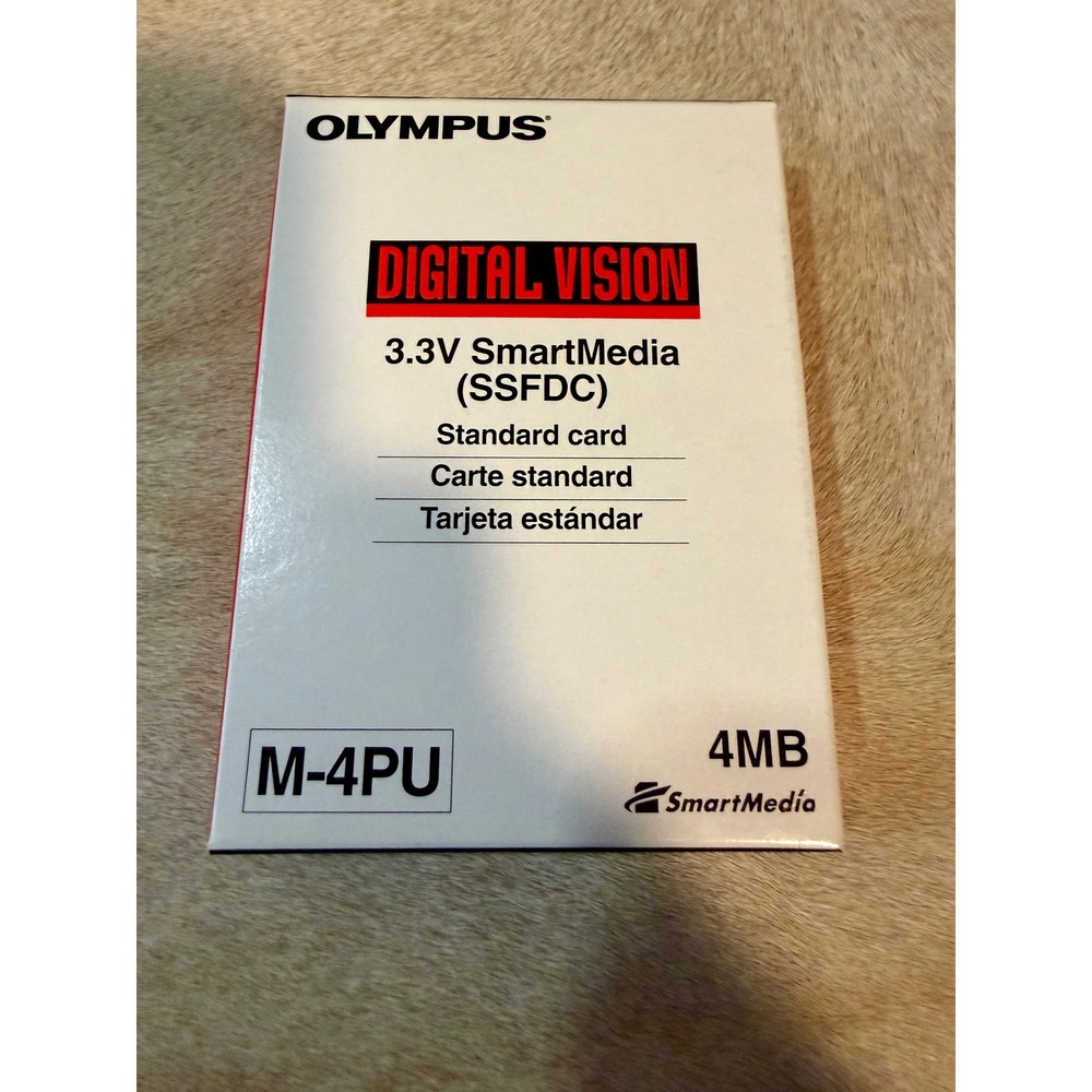 Olympus 4MB SmartMedia Card 3.3V M-4PU Digital Vision SSFDC Sealed New Sealed